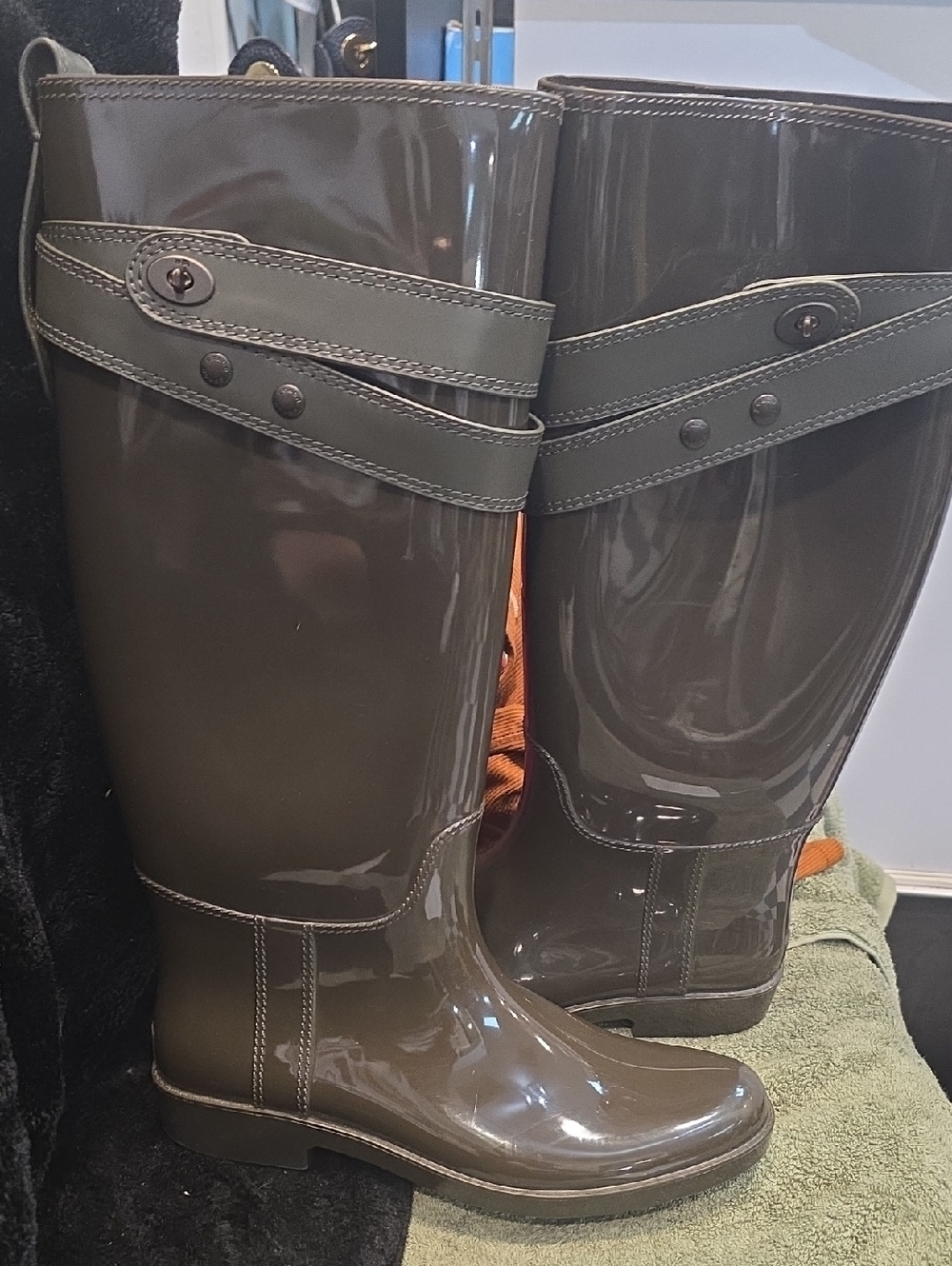 Coach Olive Gloss Knee-High Rain Boots